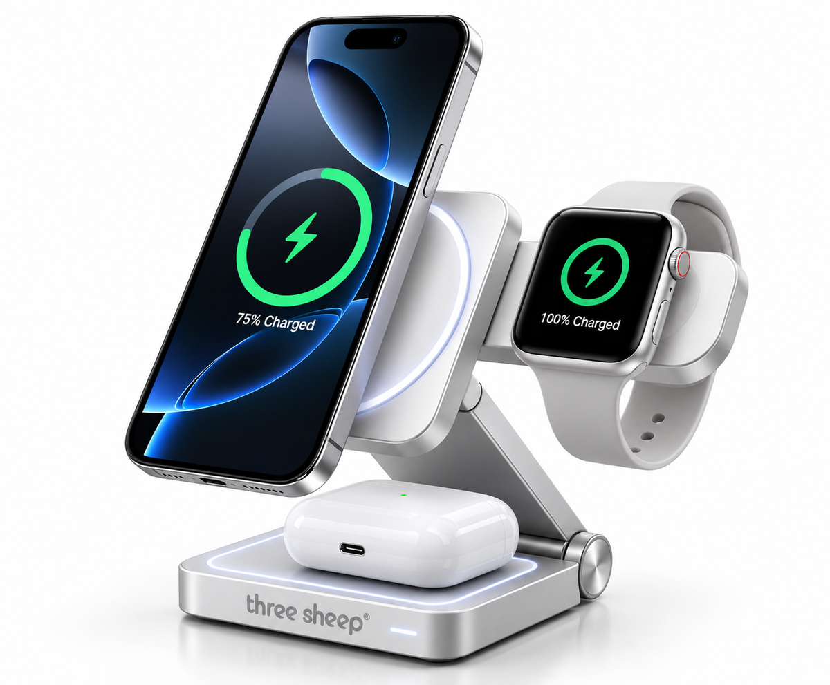 ThreeSheep Charge Fold 1 3-in-1 foldable wireless charger