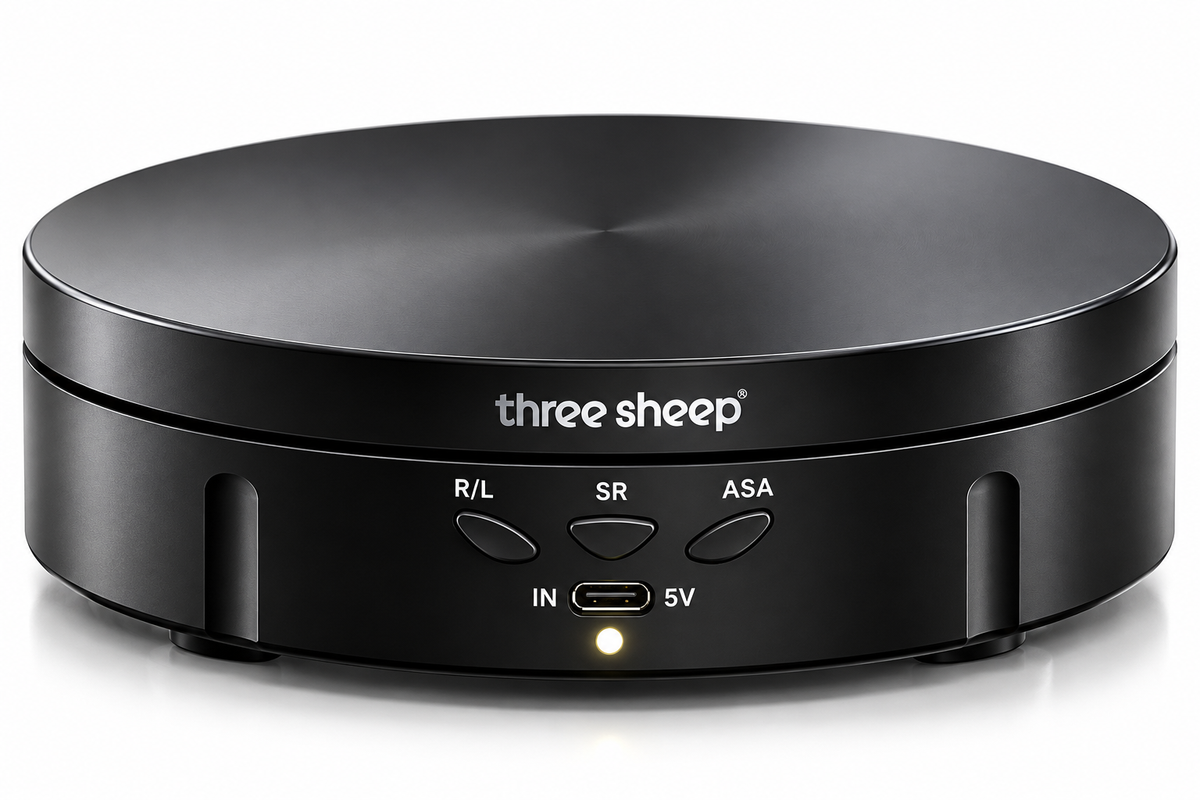 ThreeSheep Display 360 rotating product photography turntable